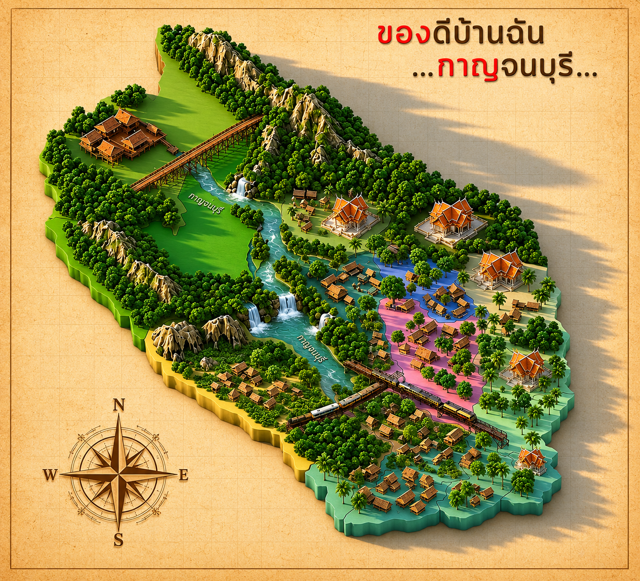 Kanchanaburi Map